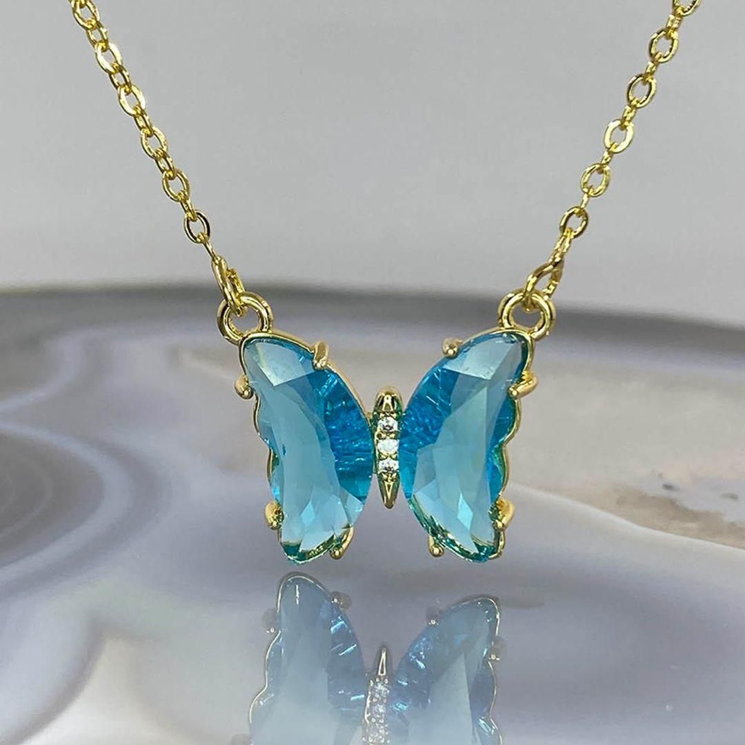 AVR Jewels Crystal Butterfly Chain