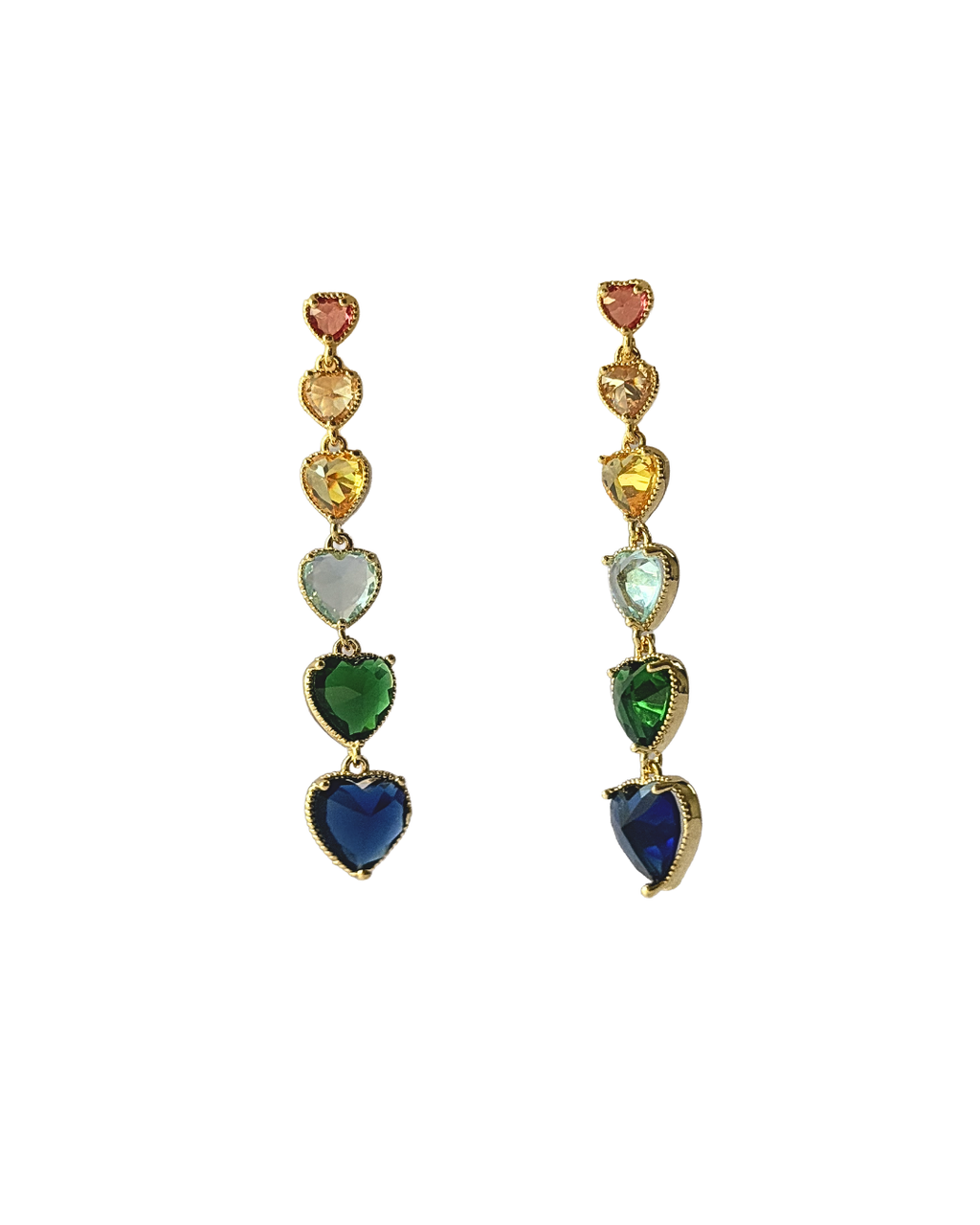 Krystal Heart Danglers
