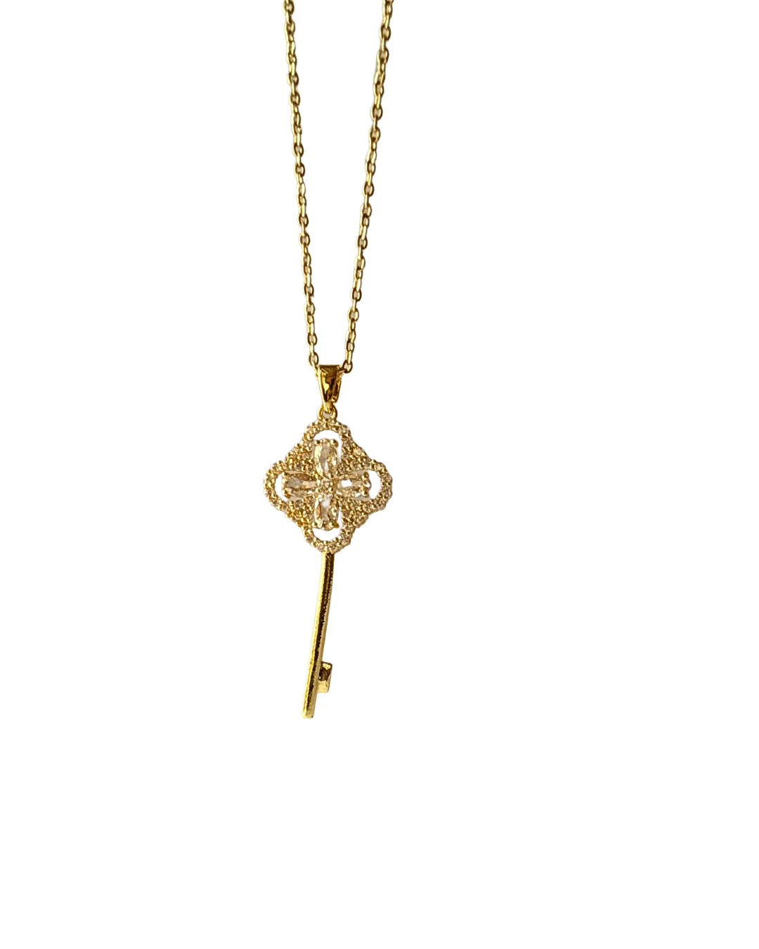 Key Krystal Gold Pendant