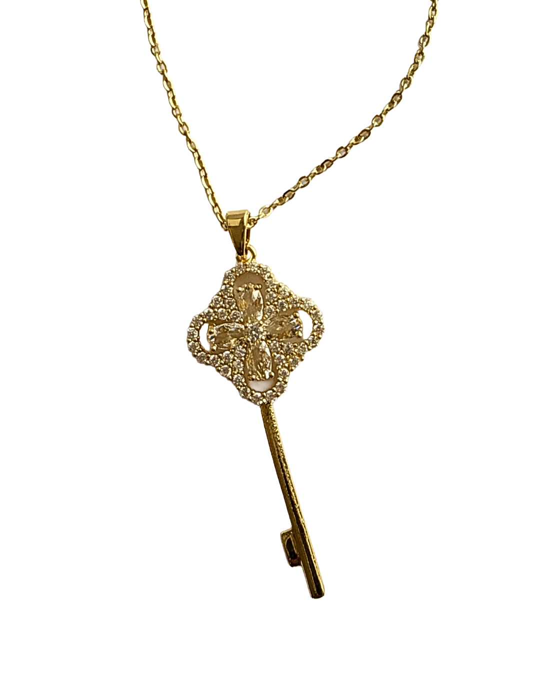 Key Krystal Gold Pendant