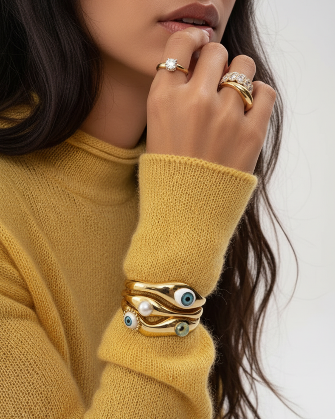 Medusa Hand Cuff Bracelet