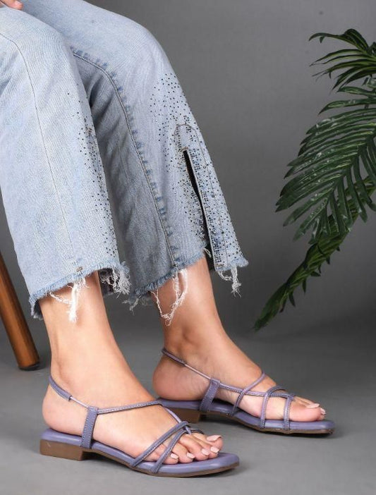 Lavender Strapped Sandals