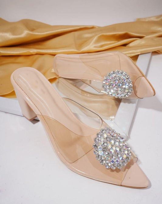 The POSH Embellished Vinyl Heels